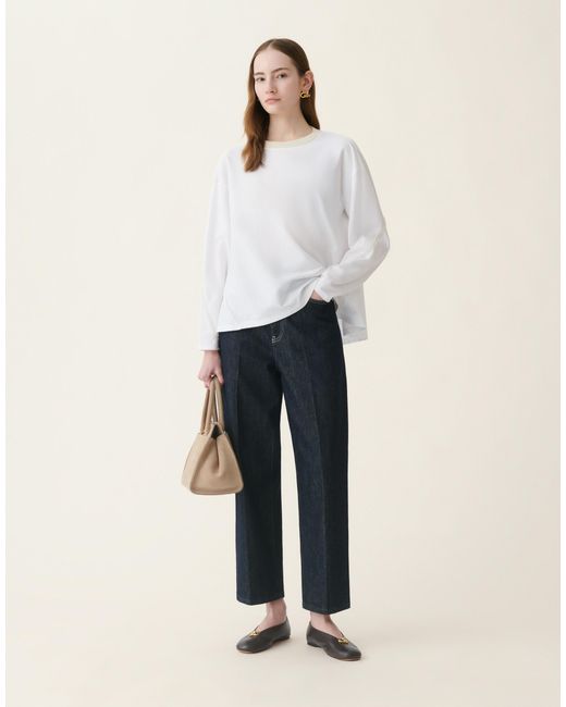 Fabiana Filippi Natural Cotton Jersey T-Shirt
