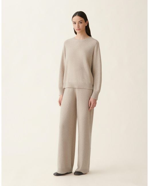 Fabiana Filippi Natural Wool And Silk Sweater With Sequins