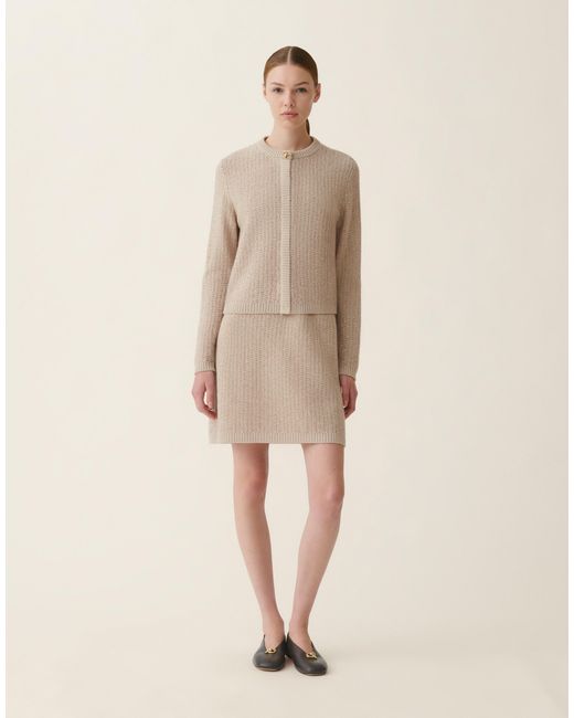 Fabiana Filippi Natural Platinum Sequin Jacket