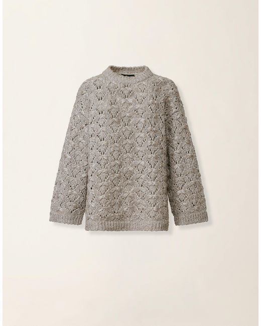 Fabiana Filippi Gray Padded Yarn Sweater