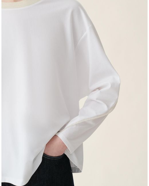 Fabiana Filippi Natural Cotton Jersey T-Shirt