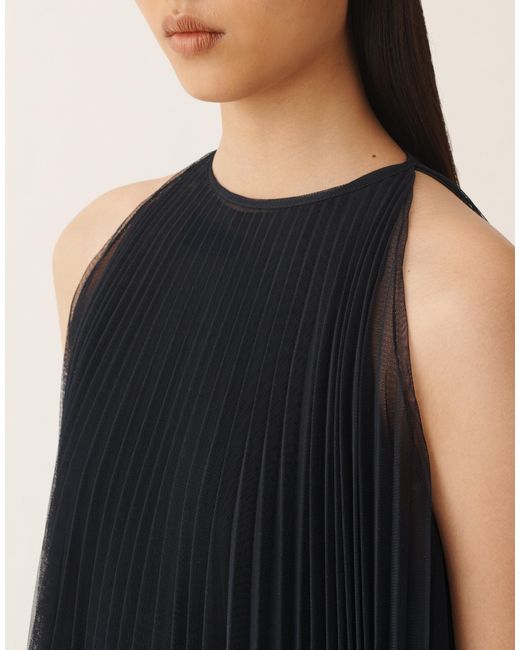 Fabiana Filippi Blue Pleated Tulle Dress