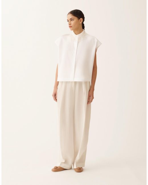 Fabiana Filippi Natural Sleeveless Shirt