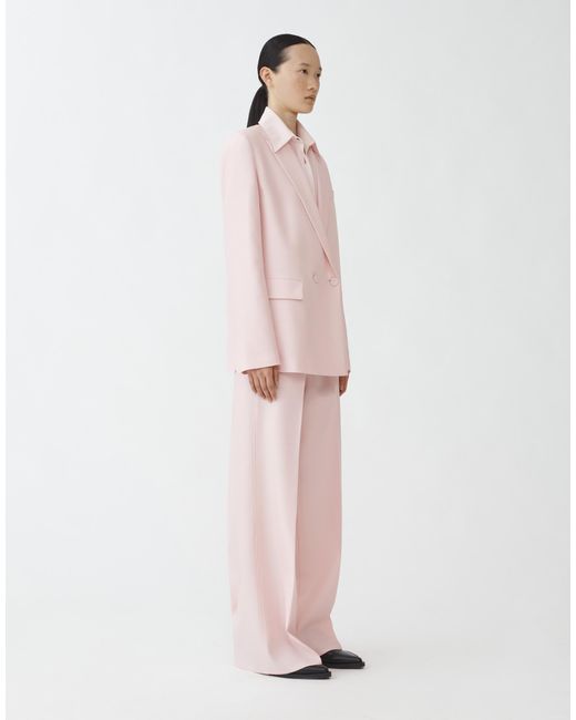 Fabiana Filippi Pink Wool Silk Radzmir Double Breasted Jacket