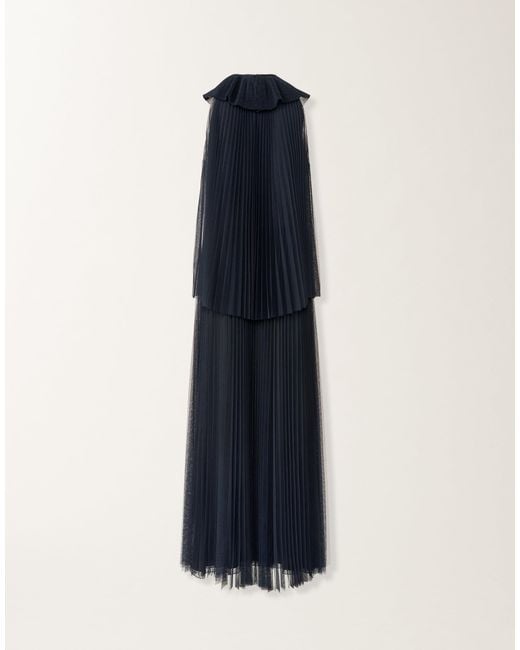 Fabiana Filippi Blue Pleated Tulle Dress
