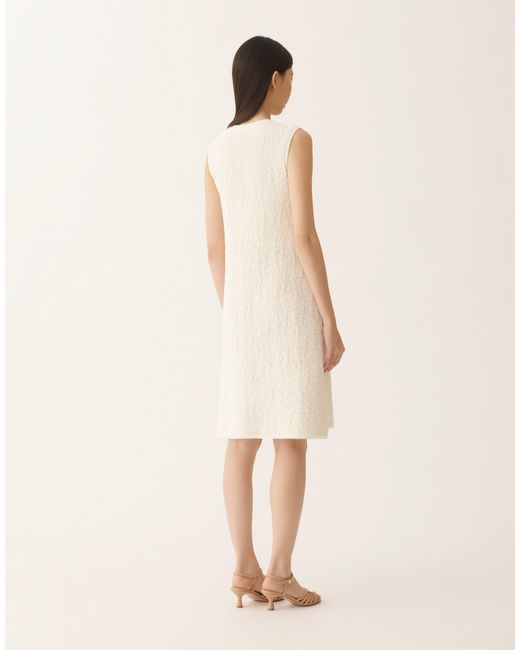 Fabiana Filippi Natural Cotton Tweed Dress With Sequins