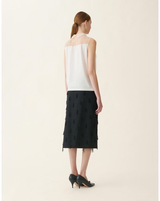 Fabiana Filippi Natural Sleeveless Cashmere And Silk Sweater