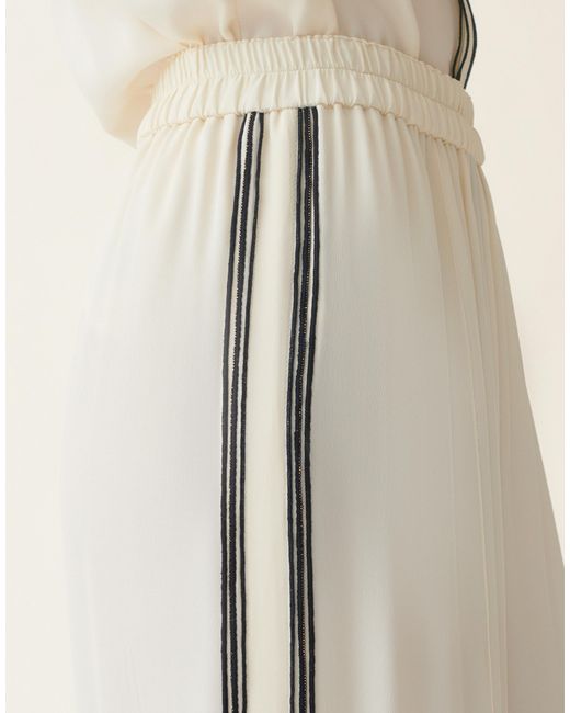 Fabiana Filippi Natural Crêpe De Chine Trousers