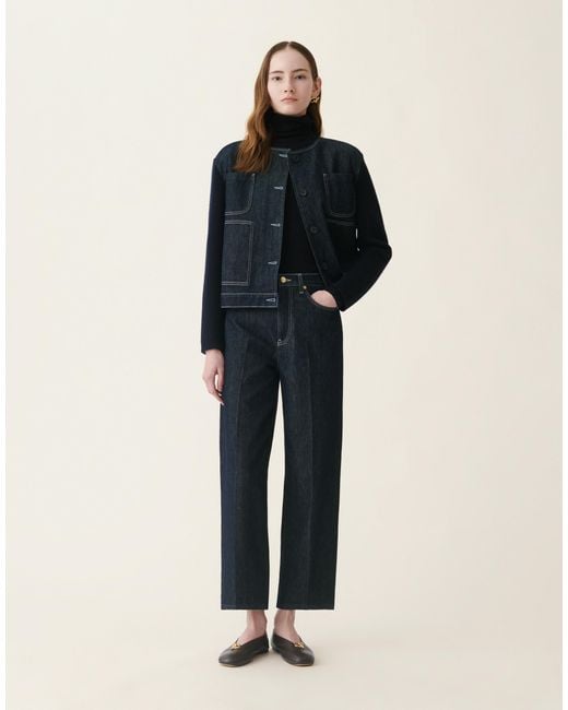 Fabiana Filippi Blue Denim And Knit Jacket, Midnight