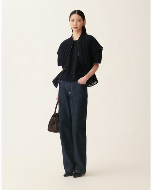 Fabiana Filippi Black Platinum And Sequin Cape