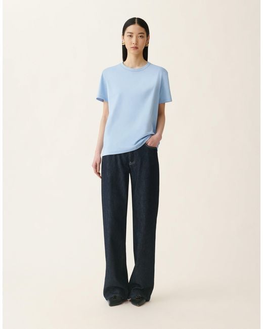 Fabiana Filippi Blue Cotton Jersey T-Shirt
