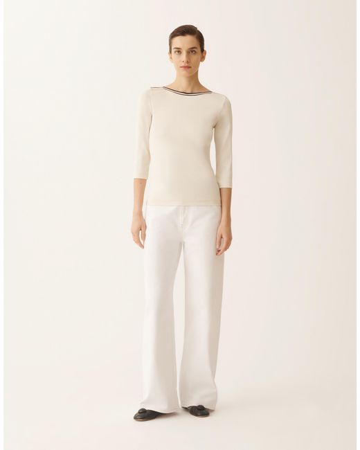 Fabiana Filippi Natural Marinière T-Shirt
