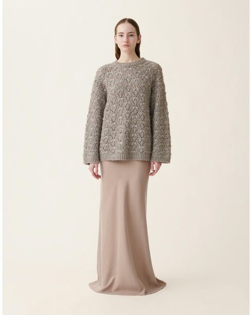 Fabiana Filippi Gray Padded Yarn Sweater