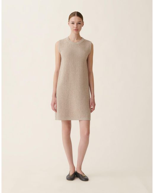 Fabiana Filippi Natural Platinum And Sequin Dress