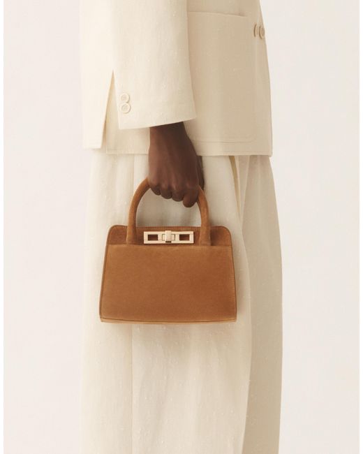 Fabiana Filippi Natural Small Josephine Suede Handbag