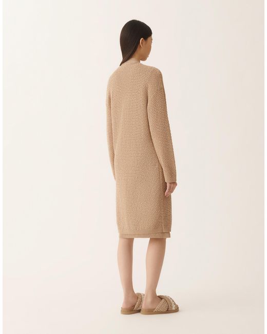 Fabiana Filippi Natural Cotton Tape Cardigan With Sequins, Maple