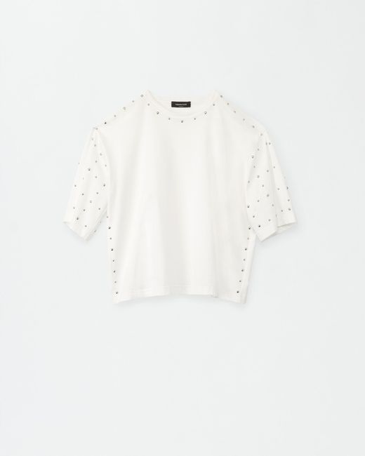 Fabiana Filippi White T-Shirt Aus Jersey, Weiß