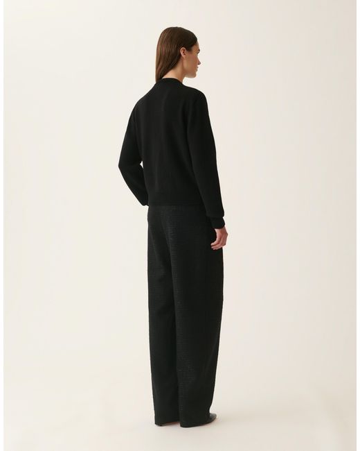 Fabiana Filippi Black Platinum Cardigan With Crystals