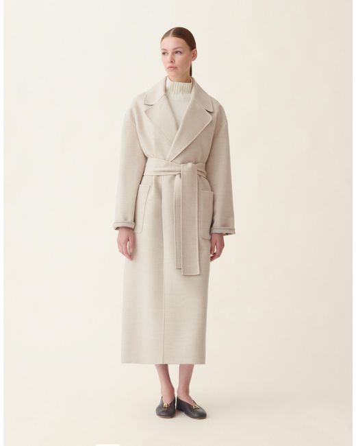 Fabiana Filippi Natural Double Wool Coat
