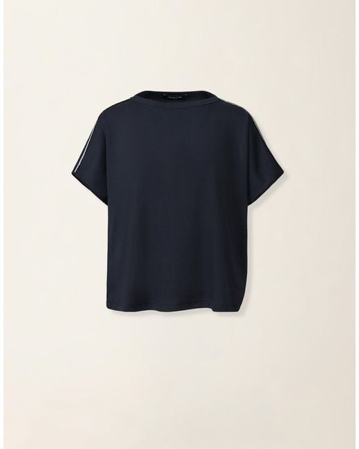 Fabiana Filippi Blue Ribbed Cotton Jersey T-Shirt