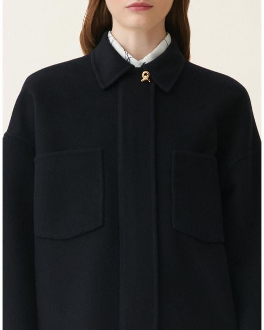 Fabiana Filippi Blue Double Wool Shirt Jacket