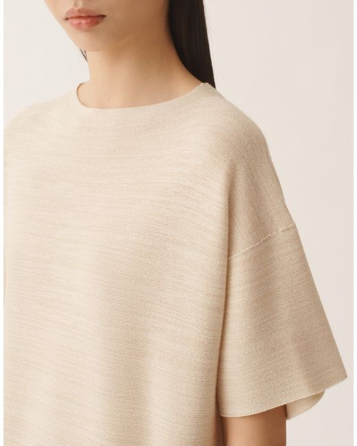 Fabiana Filippi Natural Wool, Cotton, And Lurex Dress, Ivory