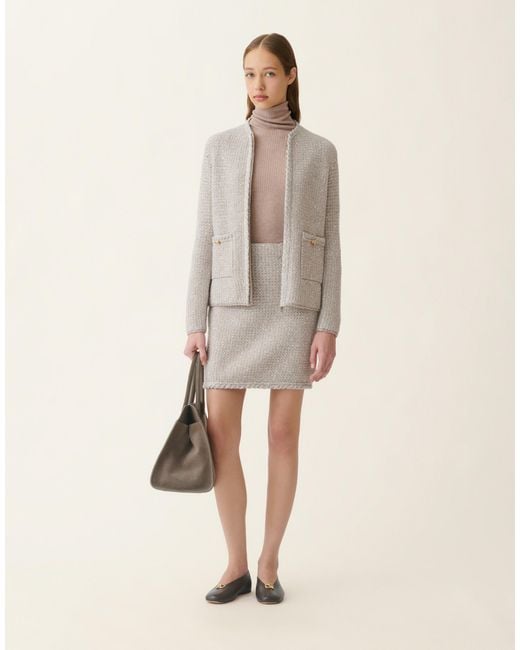 Fabiana Filippi Natural Tweed Miniskirt
