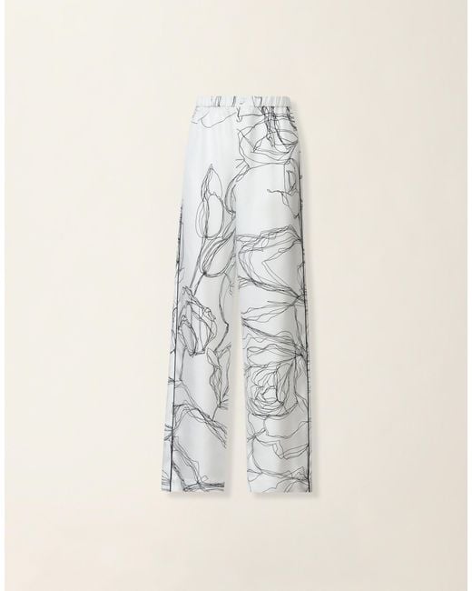 Fabiana Filippi White Silk Twill Trousers