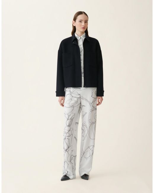 Fabiana Filippi White Silk Twill Trousers