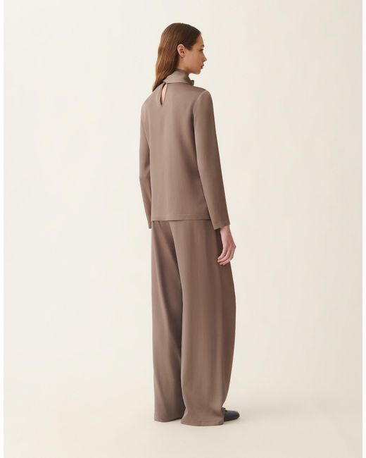 Fabiana Filippi Natural Enver Satin Top, Falcon