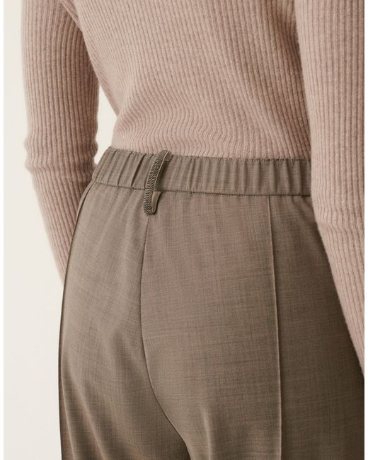 Fabiana Filippi Natural Bistretch Cool Wool Jogging Trousers