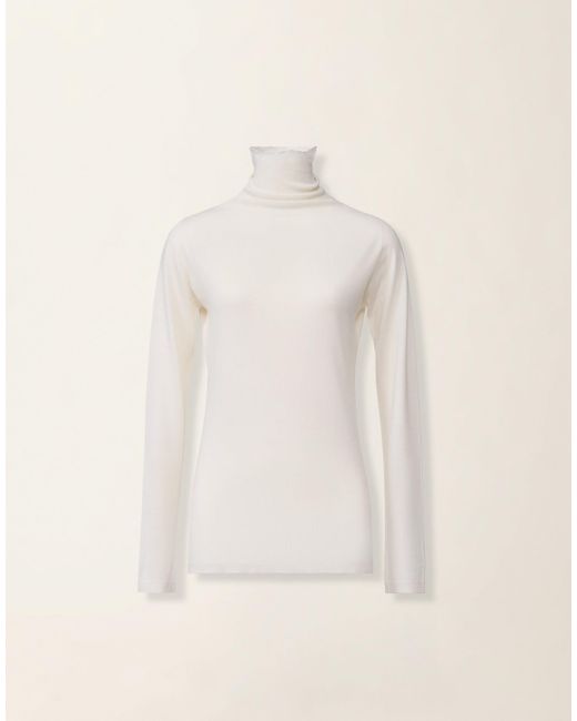 Fabiana Filippi Natural Turtleneck Cashmere And Silk Sweater