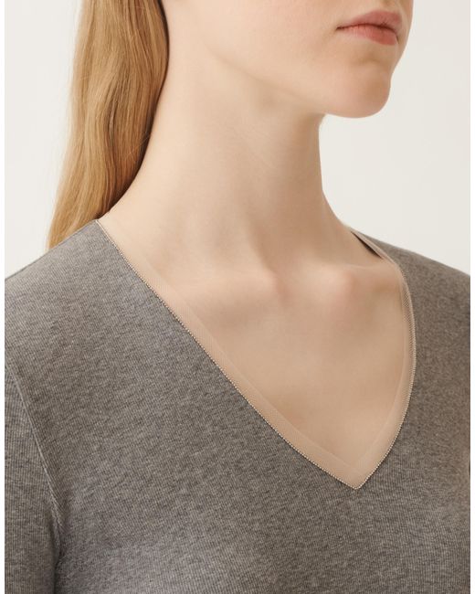 Fabiana Filippi Gray Jersey T-Shirt, Rock