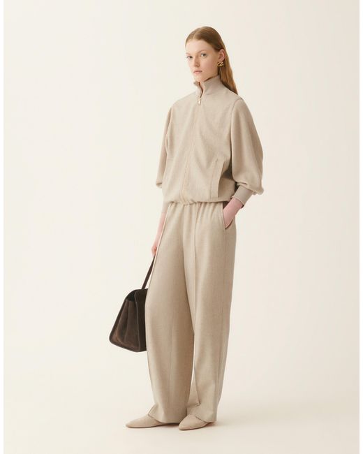 Fabiana Filippi Natural Flannel Bomber Jacket