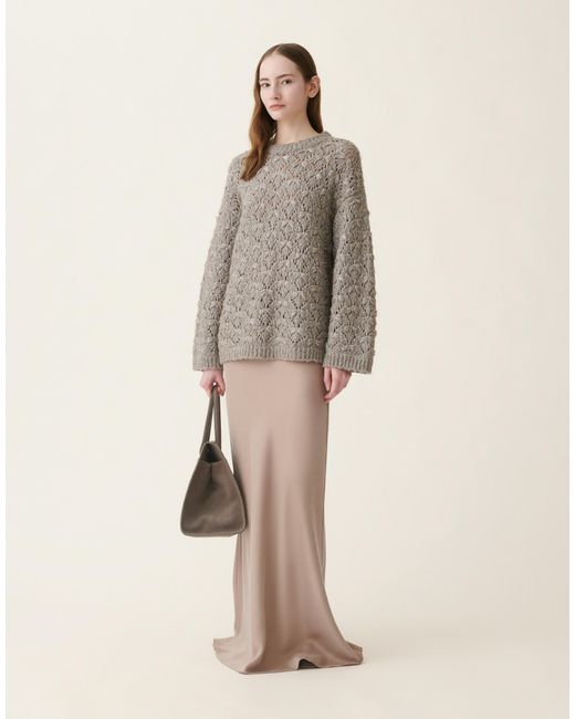 Fabiana Filippi Gray Padded Yarn Sweater
