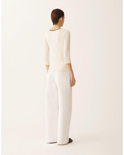 Fabiana Filippi Natural Marinière T-Shirt