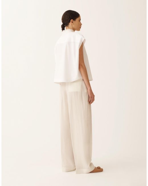Fabiana Filippi Natural Sleeveless Shirt