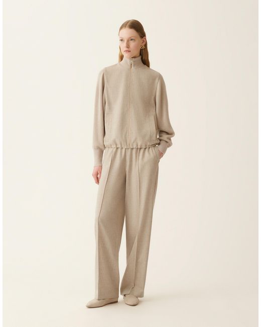 Fabiana Filippi Natural Flannel Bomber Jacket
