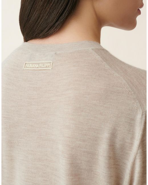 Fabiana Filippi Natural Cashmere And Silk Sweater