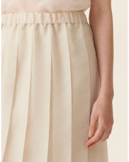 Fabiana Filippi Natural Organza Midi Skirt