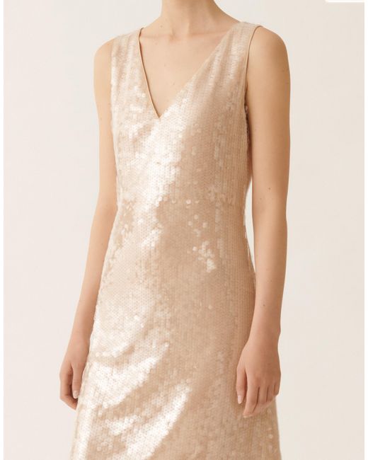 Fabiana Filippi Water-Effect Sequin Dress in White | Lyst