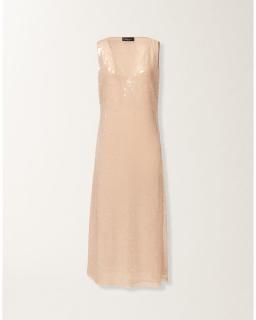 Fabiana Filippi White Water-Effect Sequin Dress