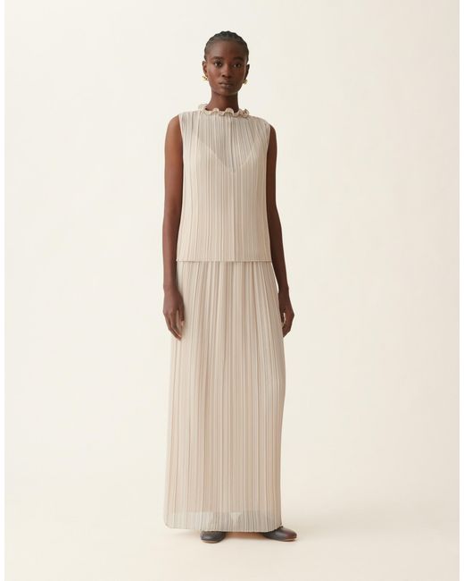 Fabiana Filippi Natural Pleated Top