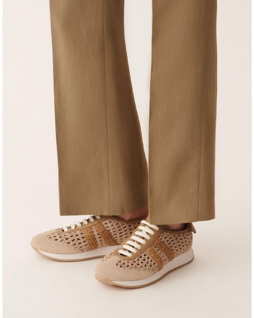 Fabiana Filippi Natural Knit Runner, Maple And Leather