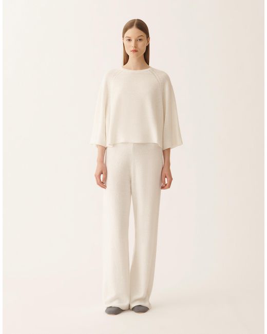 Fabiana Filippi Natural Cotton And Linen Cape With Sequins