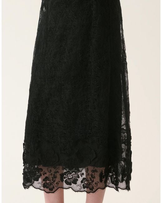 Fabiana Filippi Black Flared Midi Skirt