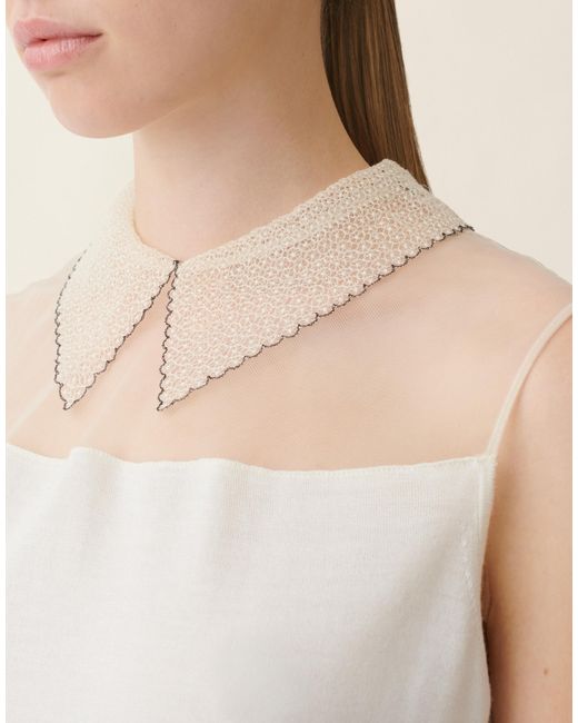 Fabiana Filippi Natural Sleeveless Cashmere And Silk Sweater