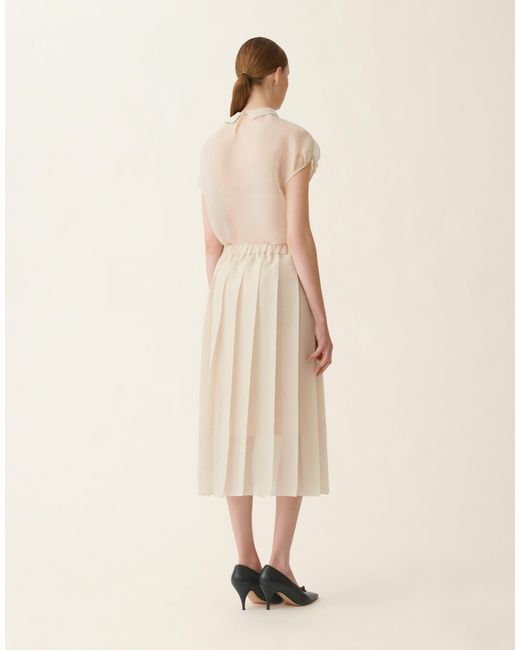 Fabiana Filippi Natural Organza Midi Skirt