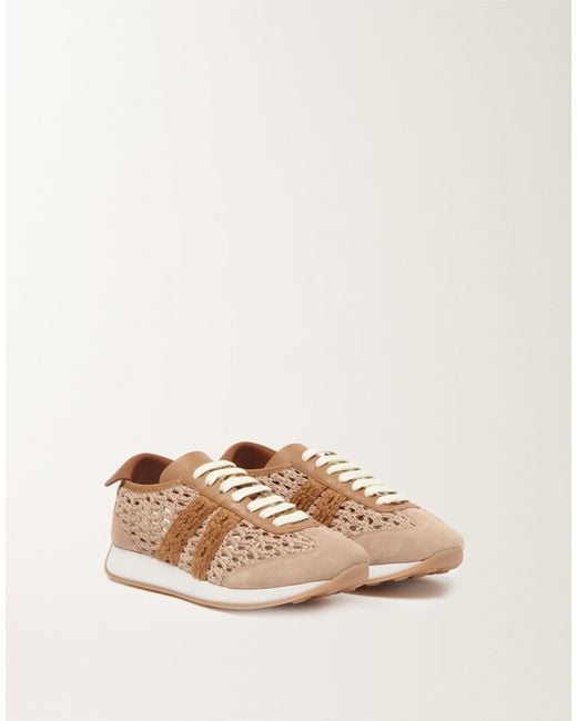 Fabiana Filippi Natural Knit Runner, Maple And Leather