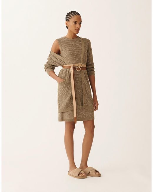 Fabiana Filippi Natural Mini Dress